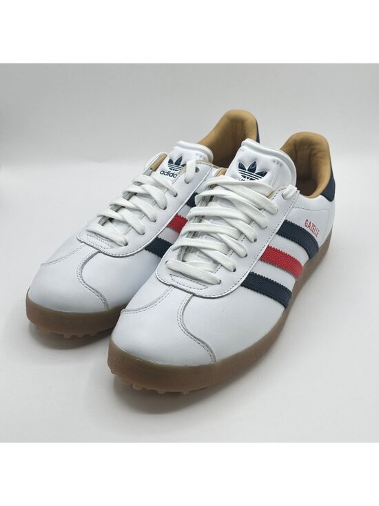 Adidas Other - Men's Adidas Gazelle Leather White Spikeless Golf Shoes Size 9  JP7705 NEW